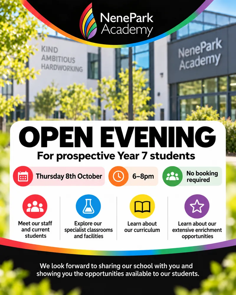 https://www.neneparkacademy.org/open-evening-for-years-56--tuesday-7th-october-2025